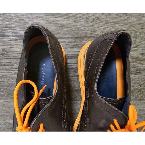 Cole Haan Mens Size 11.5 Original Grand Wingtip Oxford Java-Tumeric Brown Orange - Picture 6 of 7